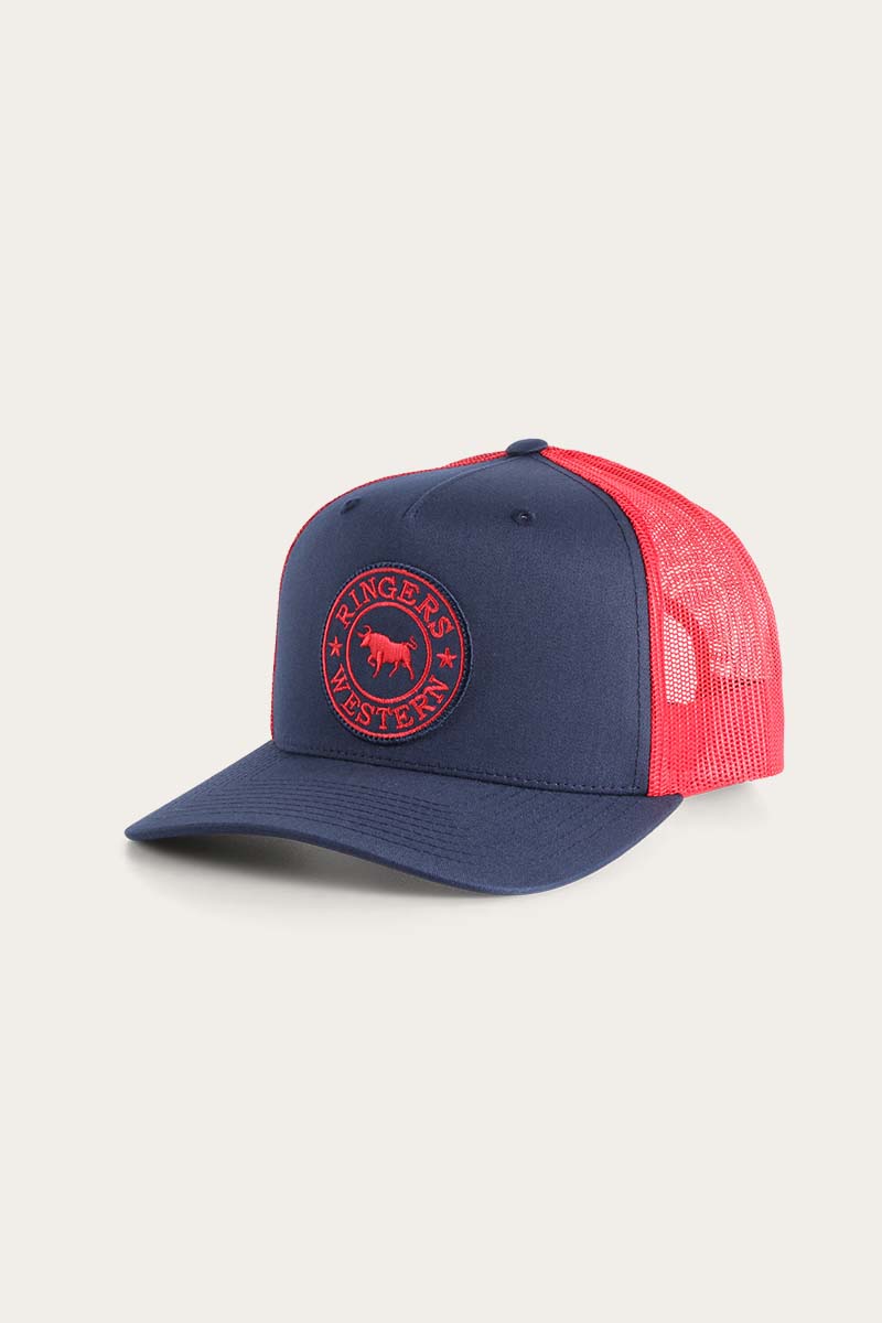 Signature Bull Trucker Cap - Navy & Red with Red & Navy Patch