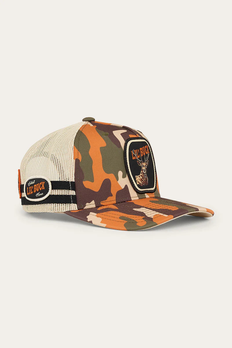 Buck Kids Trucker Cap - Orange Camo