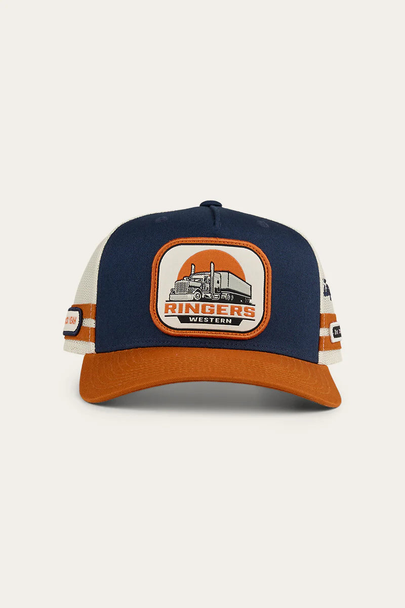 Big Rig Trucker Cap - Navy Burnt Orange