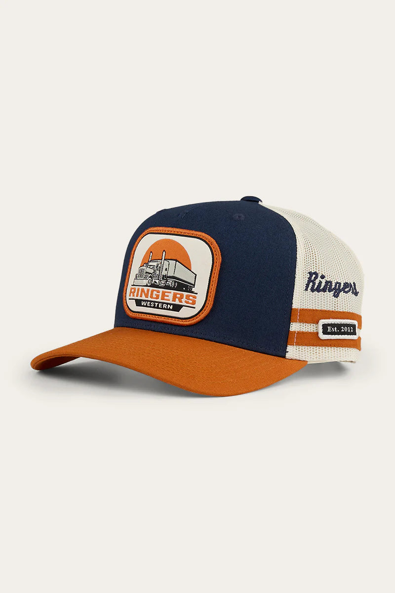 Big Rig Trucker Cap - Navy Burnt Orange