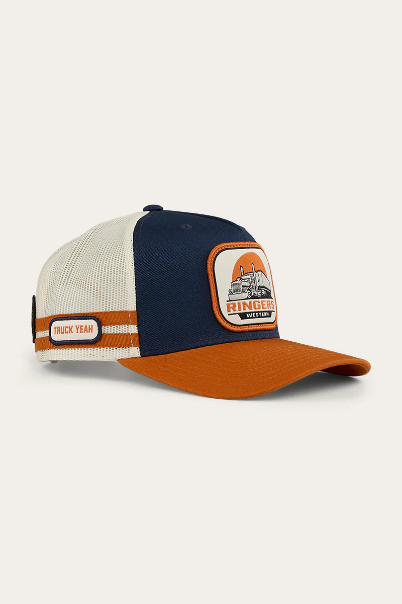 Big Rig Trucker Cap - Navy Burnt Orange