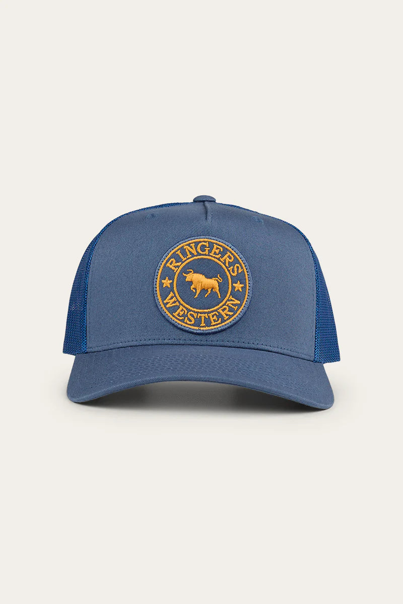 Signature Bull Trucker Cap - Yale Blue / Gold