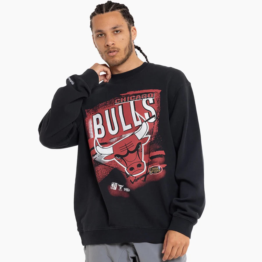 ABSTRACT LOGO CREW BULLS Black