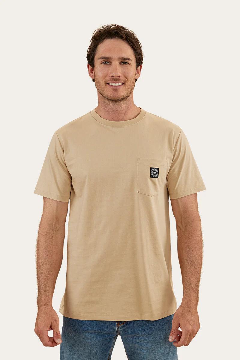 Southbridge Mens Classic Fit Pocket Tee - Dark Sand