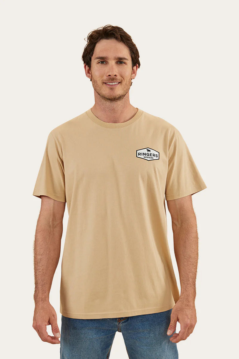 Servo Mens Loose Fit TShirt - Dark Sand / Black