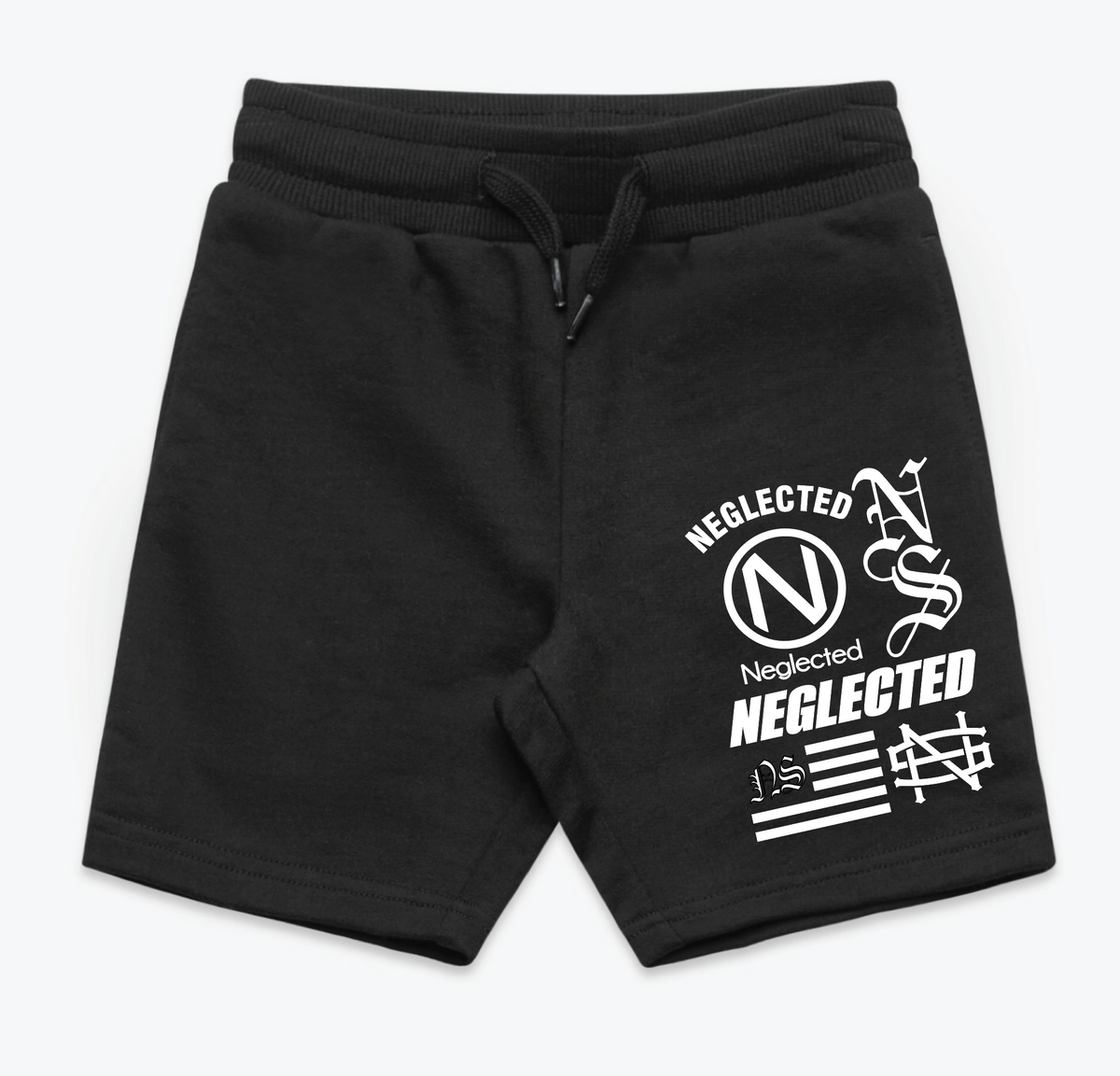 Kids Neglected Collage Relax Track Shorts Black