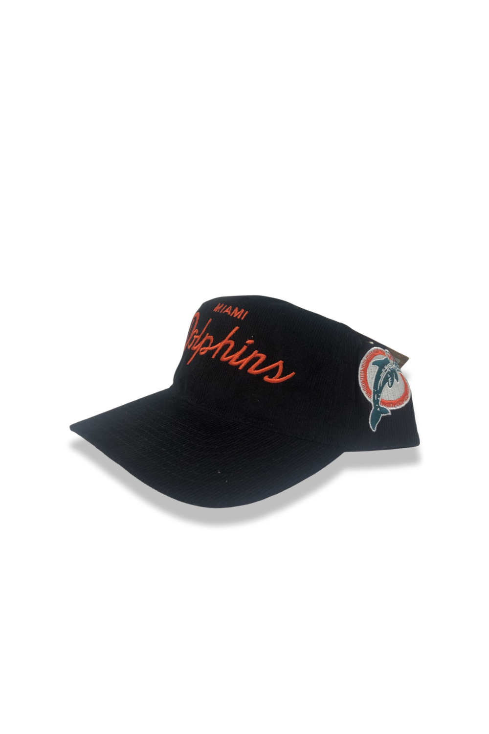 Mitchell & Ness Miami Dolphins Cord Script Deadstock Cap In Black